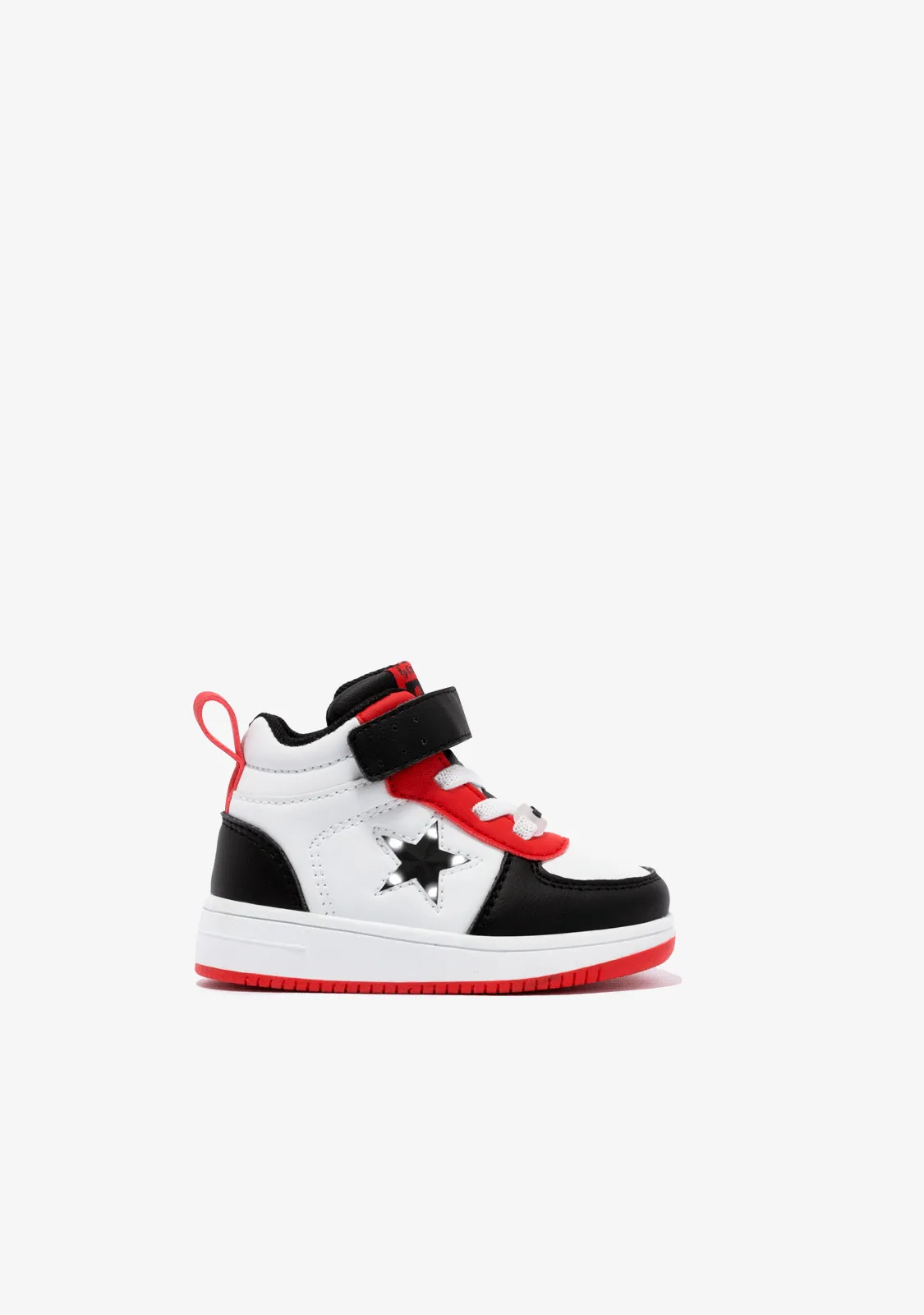 Baby's Black With Lights Star Hi-Top Sneakers