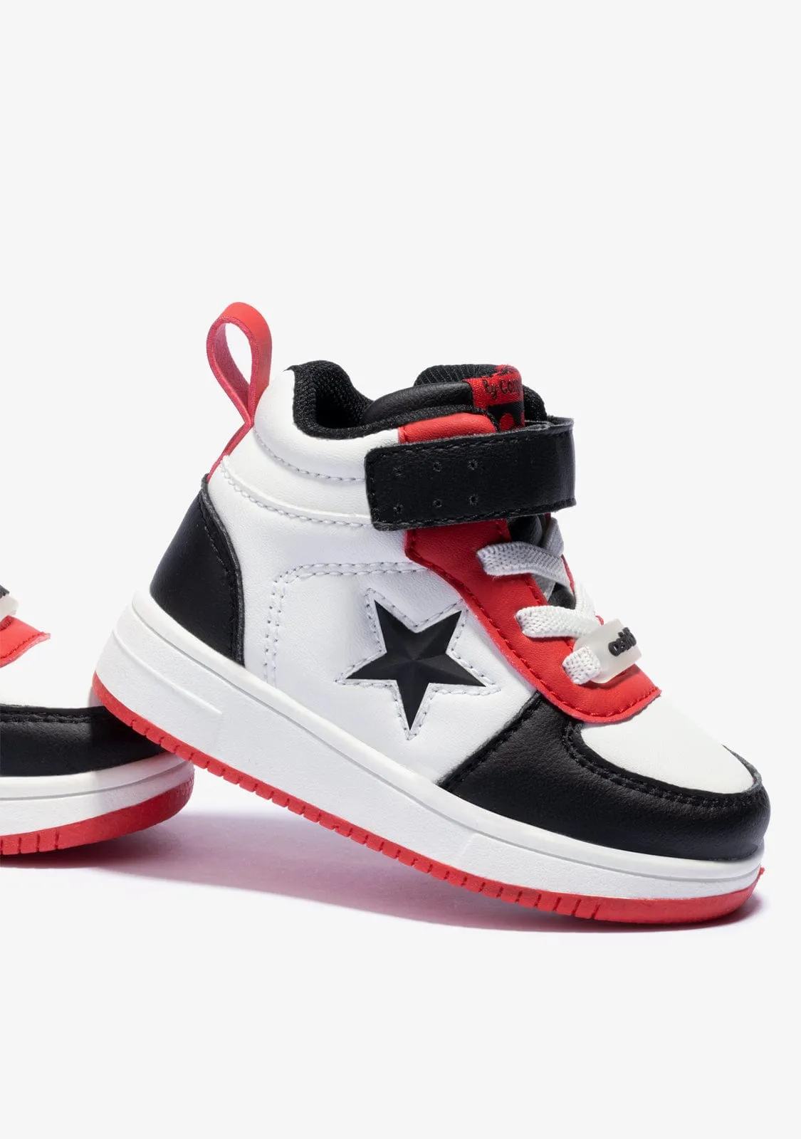 Baby's Black With Lights Star Hi-Top Sneakers