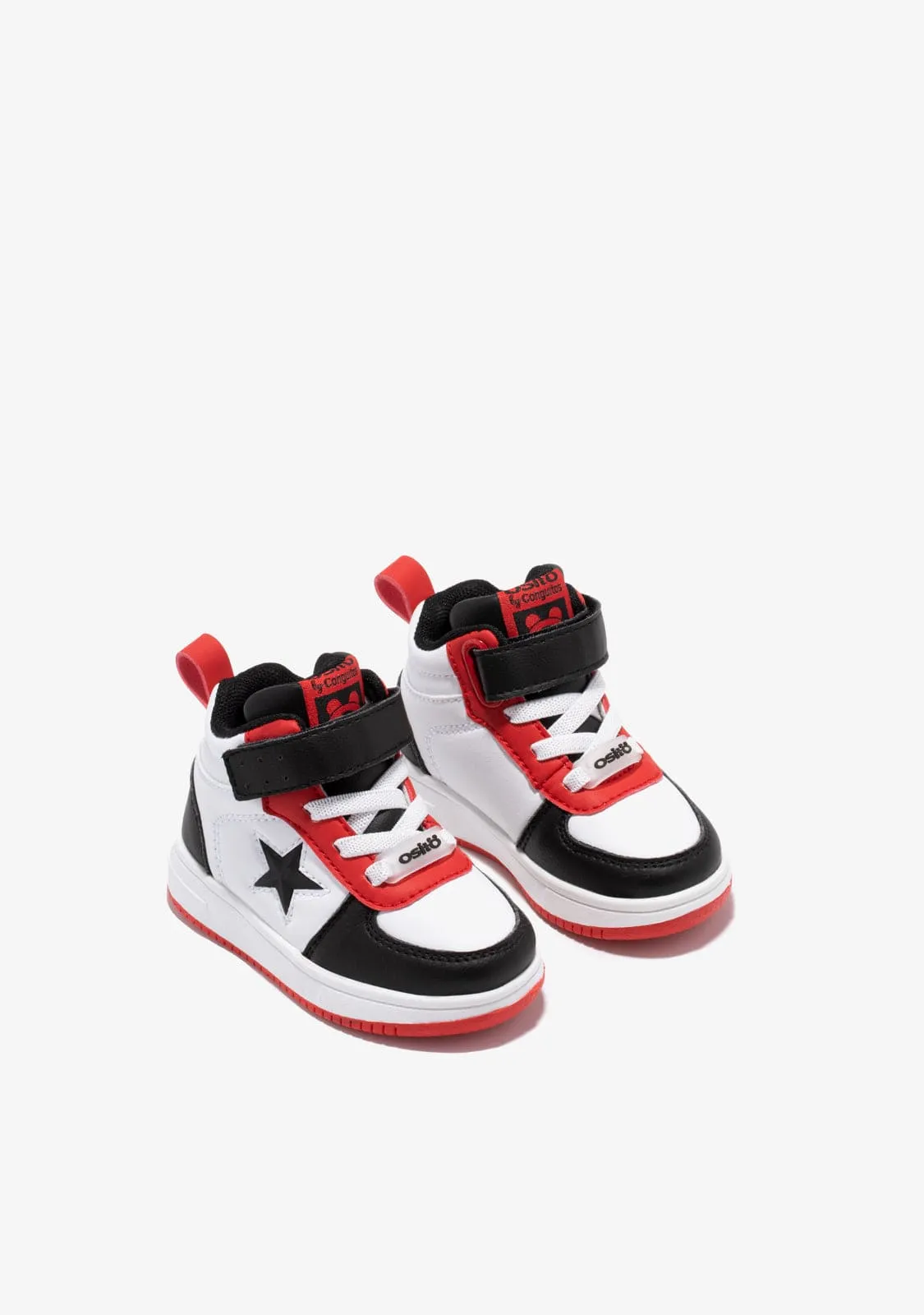 Baby's Black With Lights Star Hi-Top Sneakers