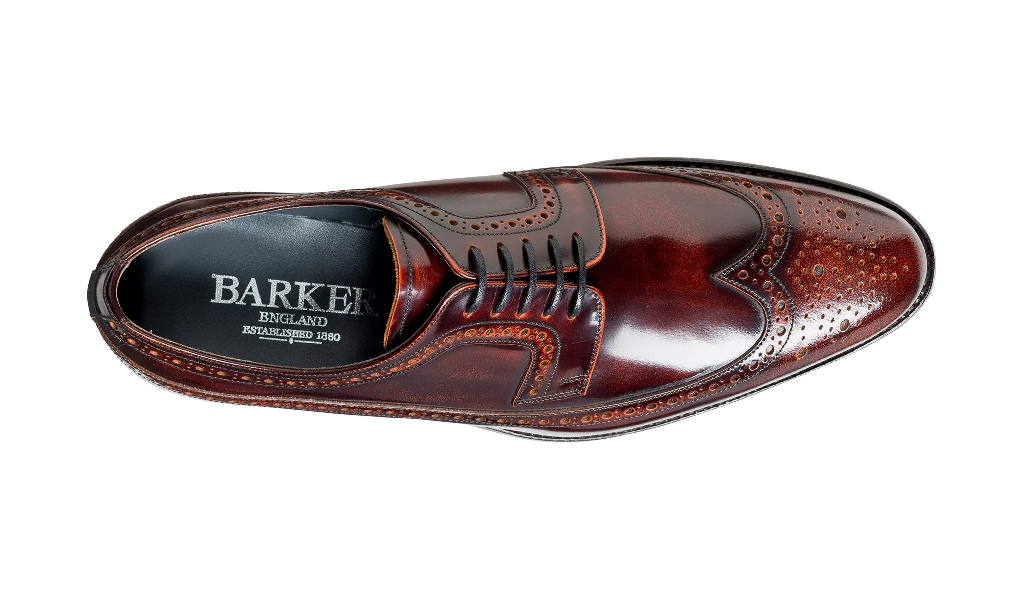Barker Woodbridge - Brandy Hi-Shine, Brogue, Derby