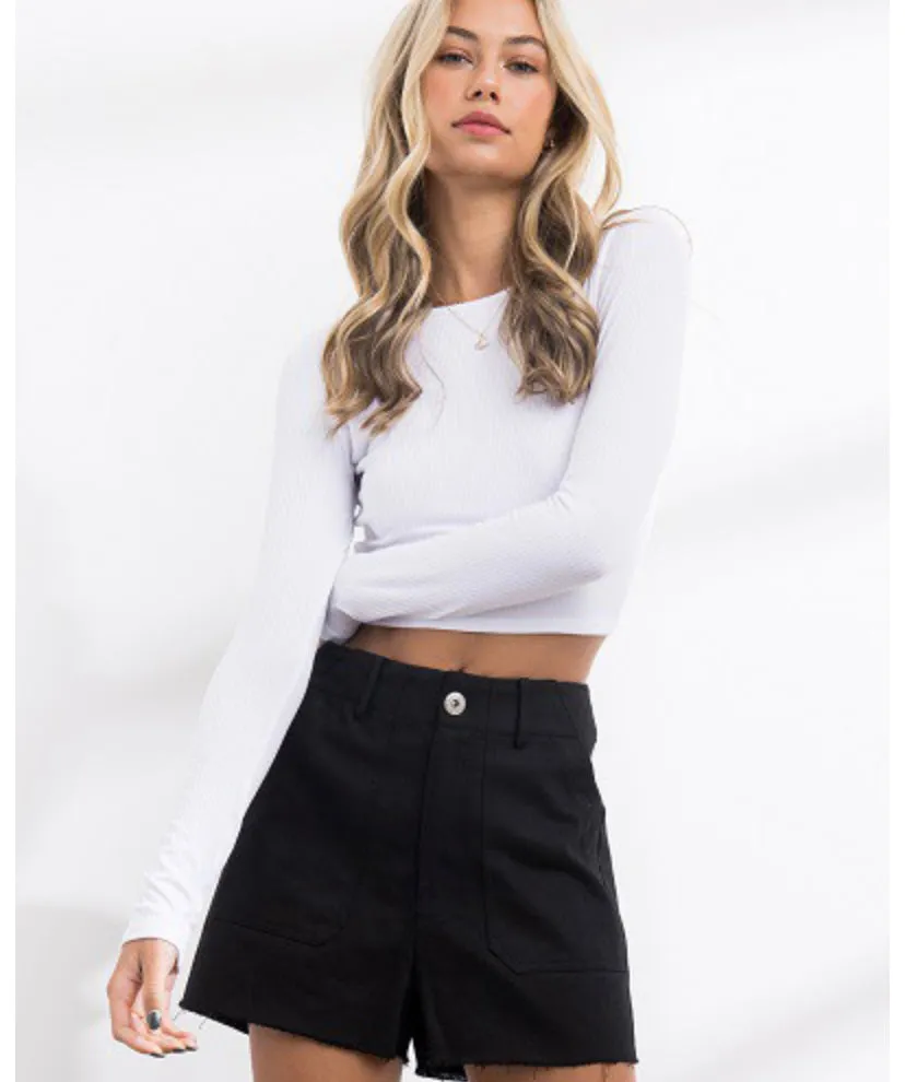 BEYOUtify Basic Tie Back Top (White)