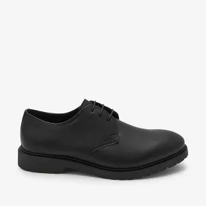 Black Cleated Lace-Up Derby Shoes