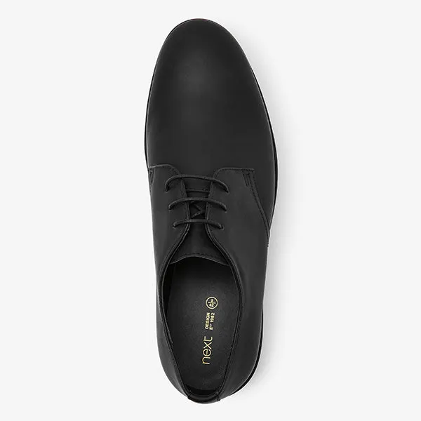 Black Cleated Lace-Up Derby Shoes
