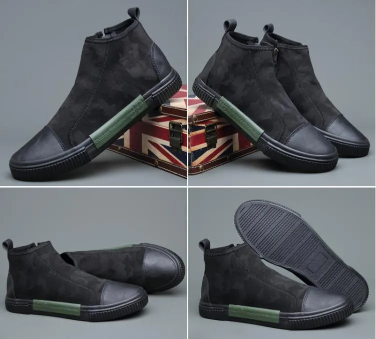 British Fashion Camouflage Pattern Non-slip Casual Shoes