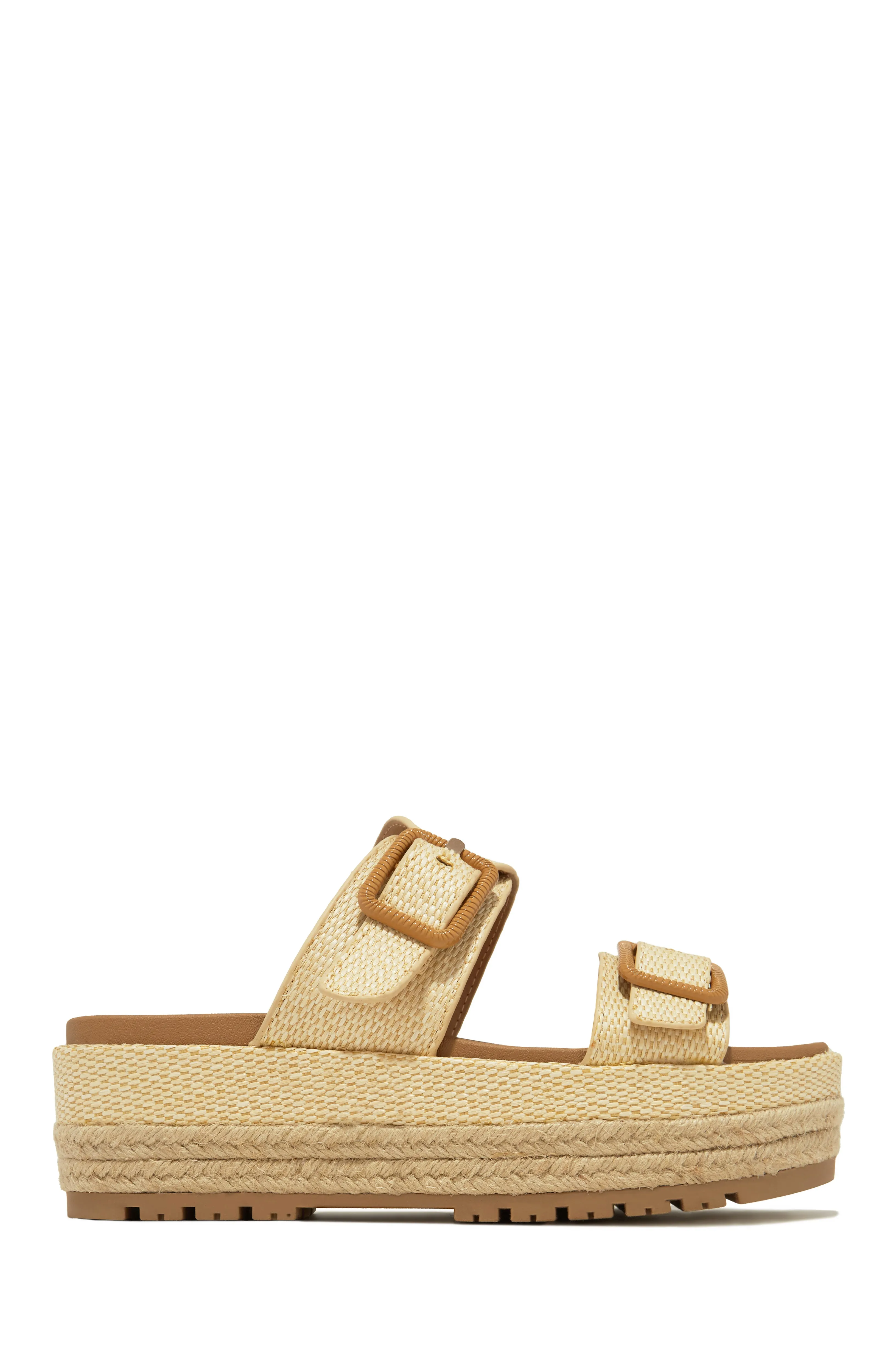 Cabo Nights Platform Slip On Sandals - Natural
