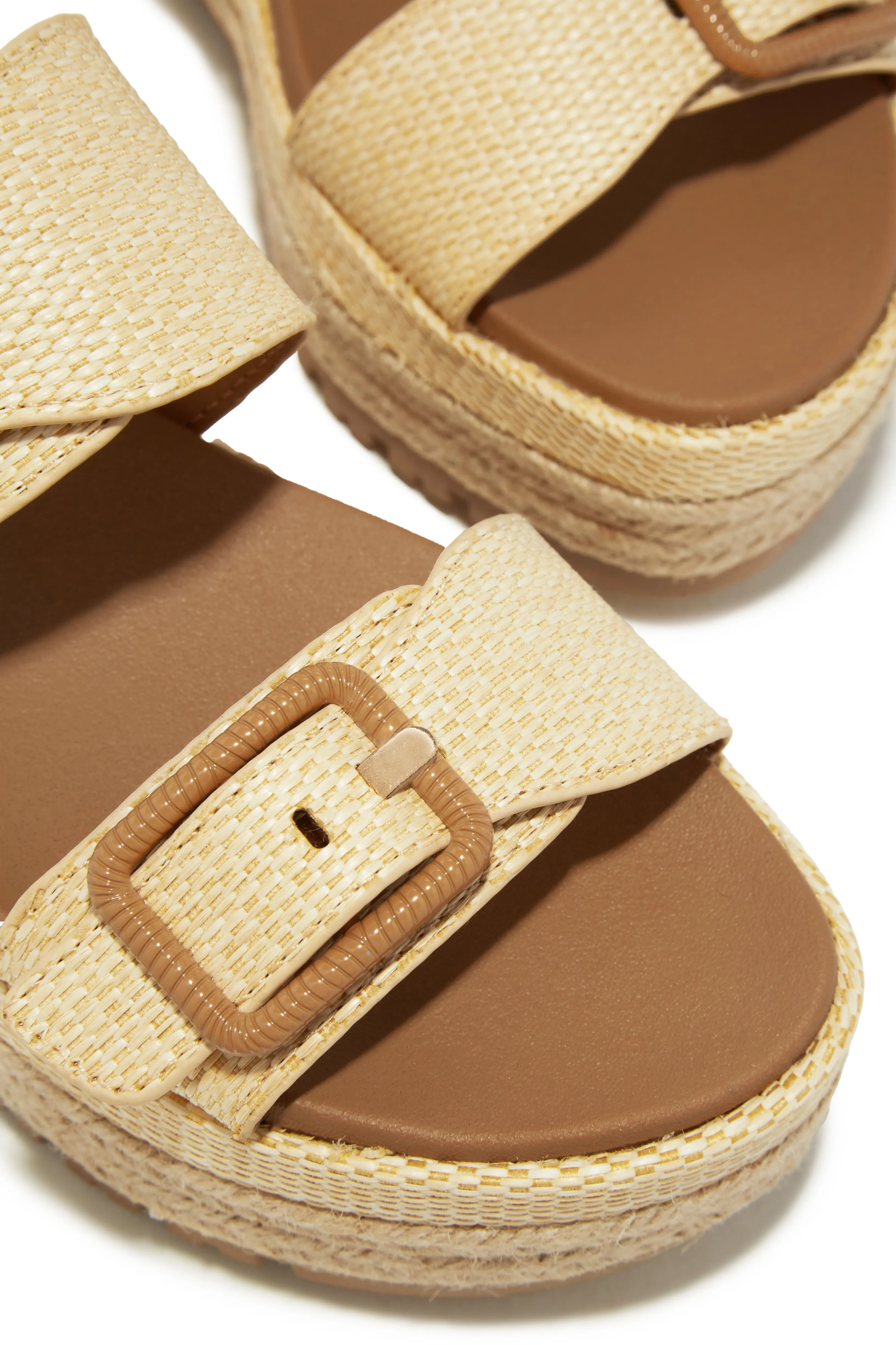 Cabo Nights Platform Slip On Sandals - Natural
