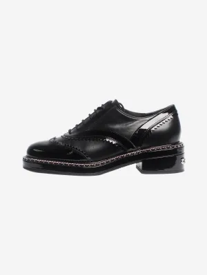 Chanel Black patent Derby shoes - size EU 38