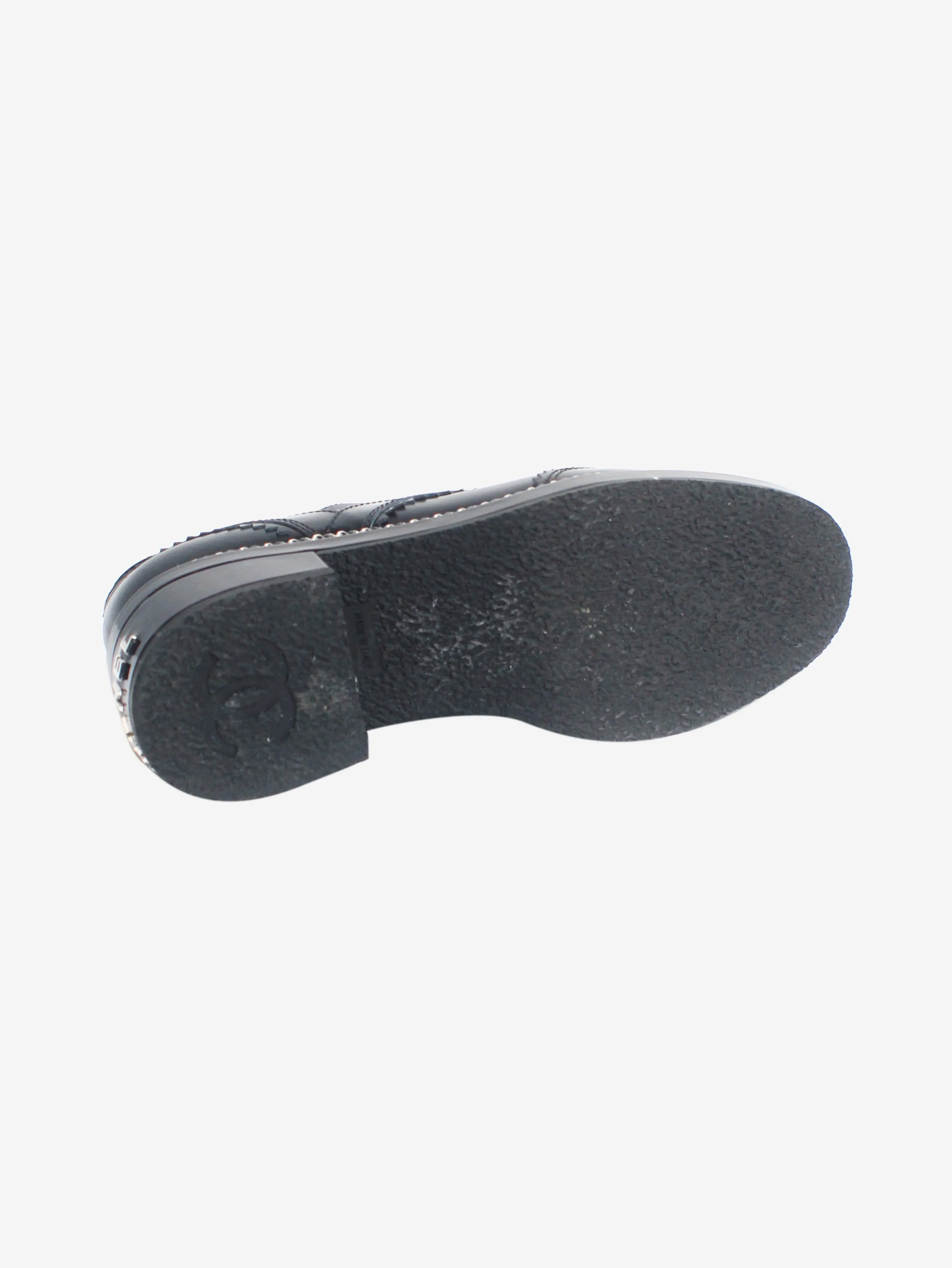 Chanel Black patent Derby shoes - size EU 38