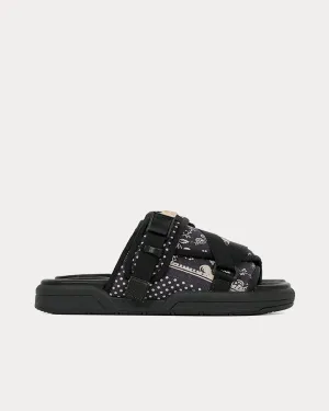 Christo Black Bandana Sandals