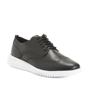 COLE HAAN Men's Leather Lace Up Wing Tip Oxfords