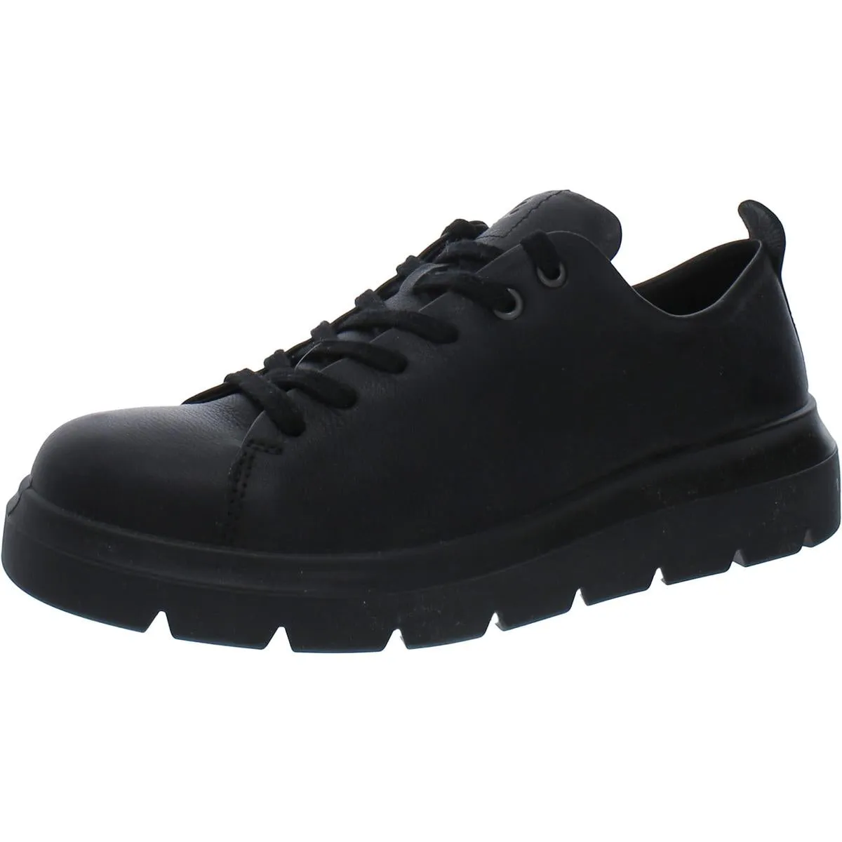 ECCO Womens Leather Lace Up Flats