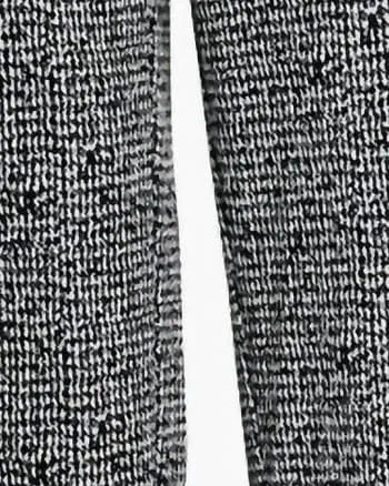 Etched Tweed Wide Leg Ankle Pant in Black Multi | Black Multi