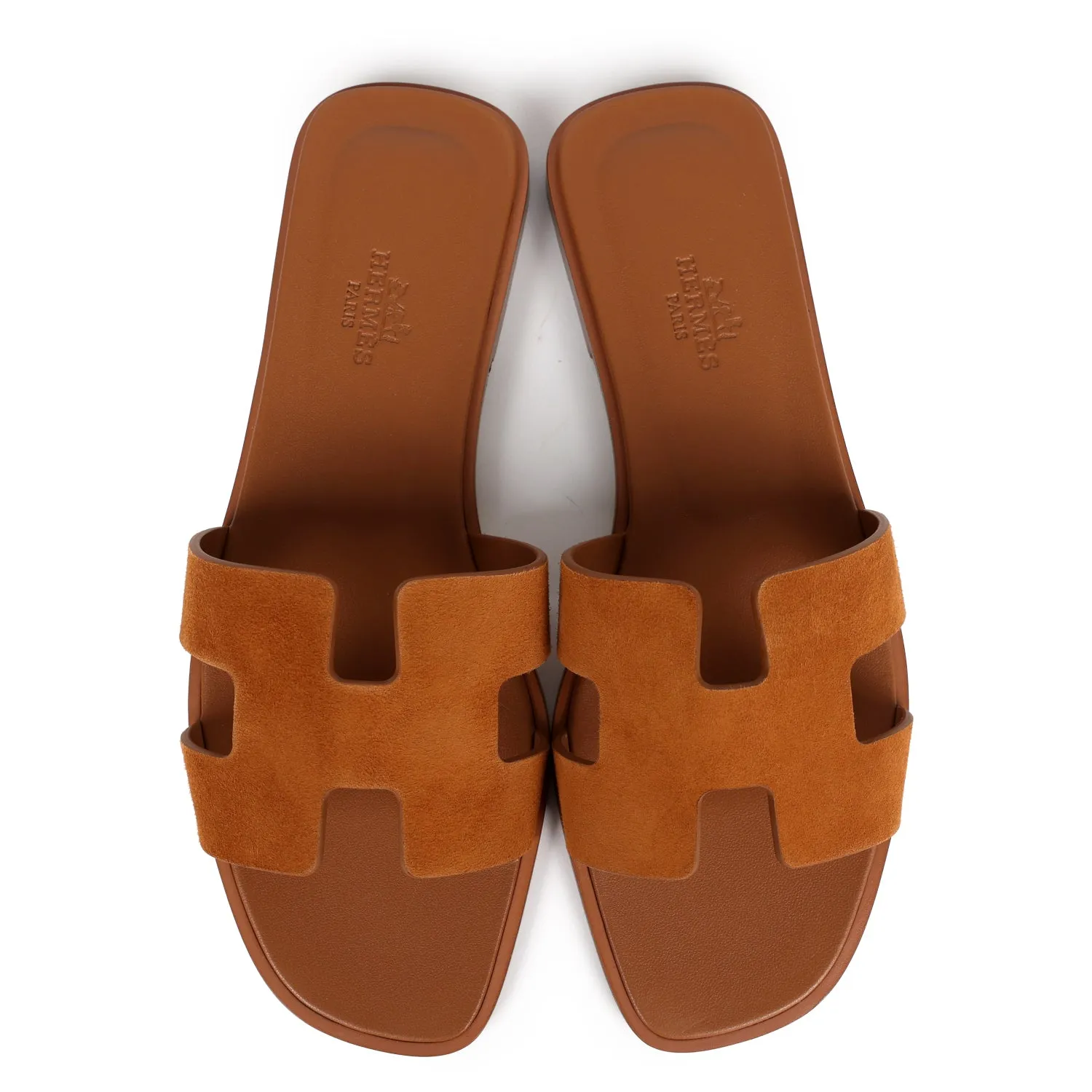 Hermes Oran Sandal Natural Suede Goatskin 37 EU