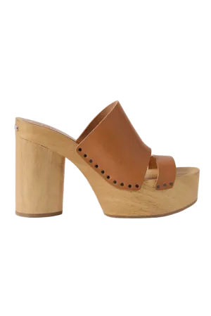 Hyun Leather Platform Mules