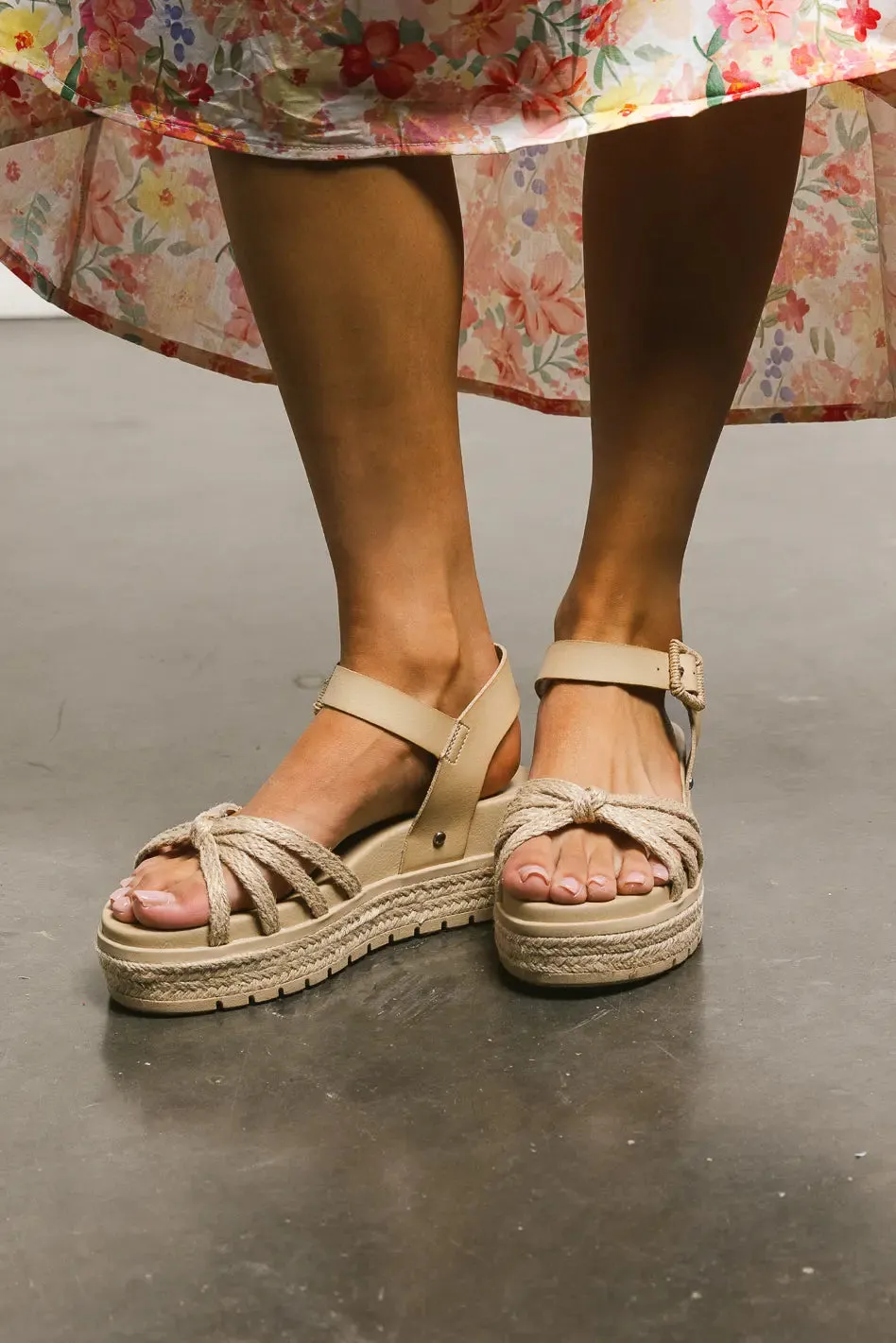 Kehlani Platform Sandals in Natural - FINAL SALE