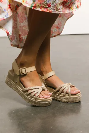 Kehlani Platform Sandals in Natural - FINAL SALE