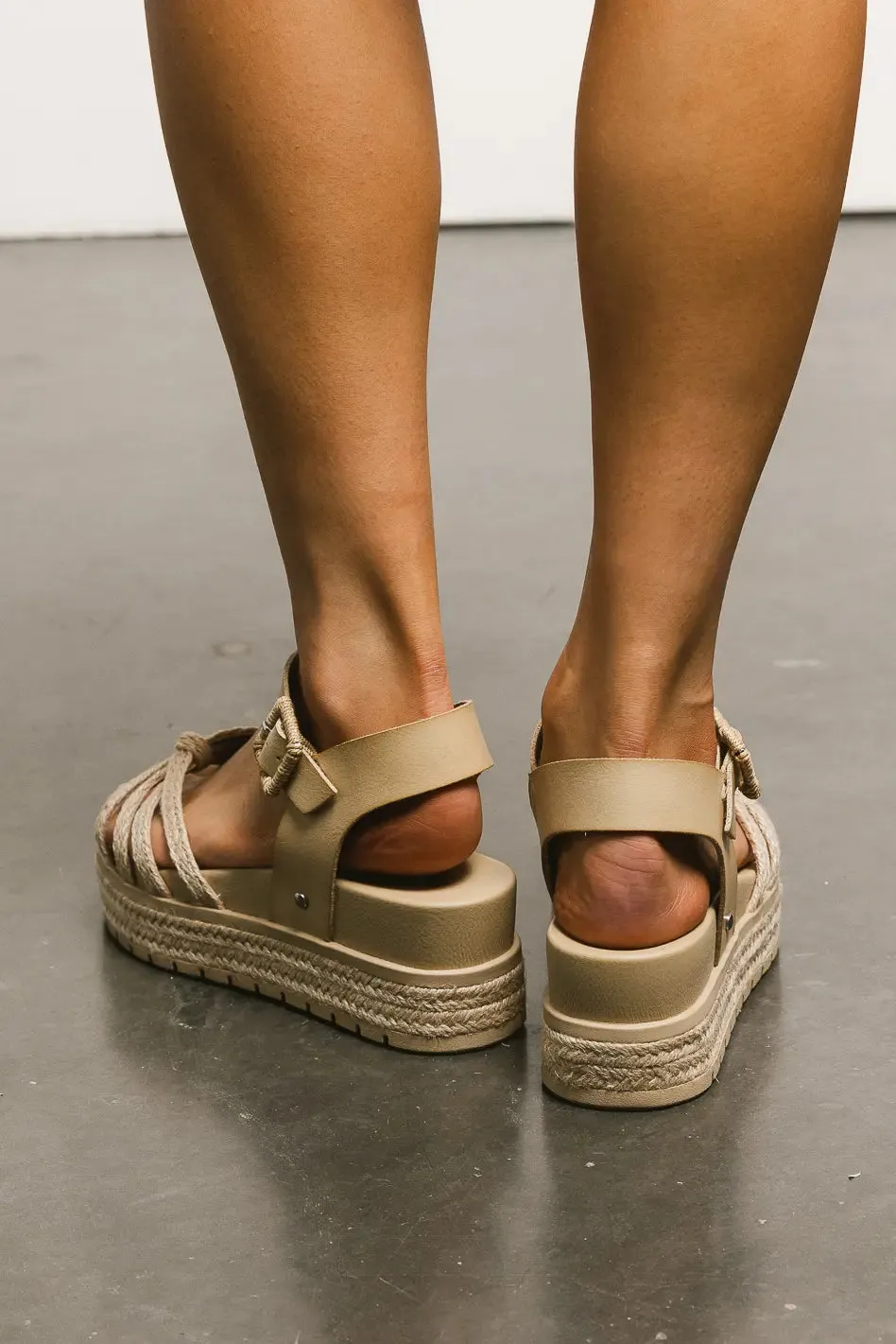 Kehlani Platform Sandals in Natural - FINAL SALE