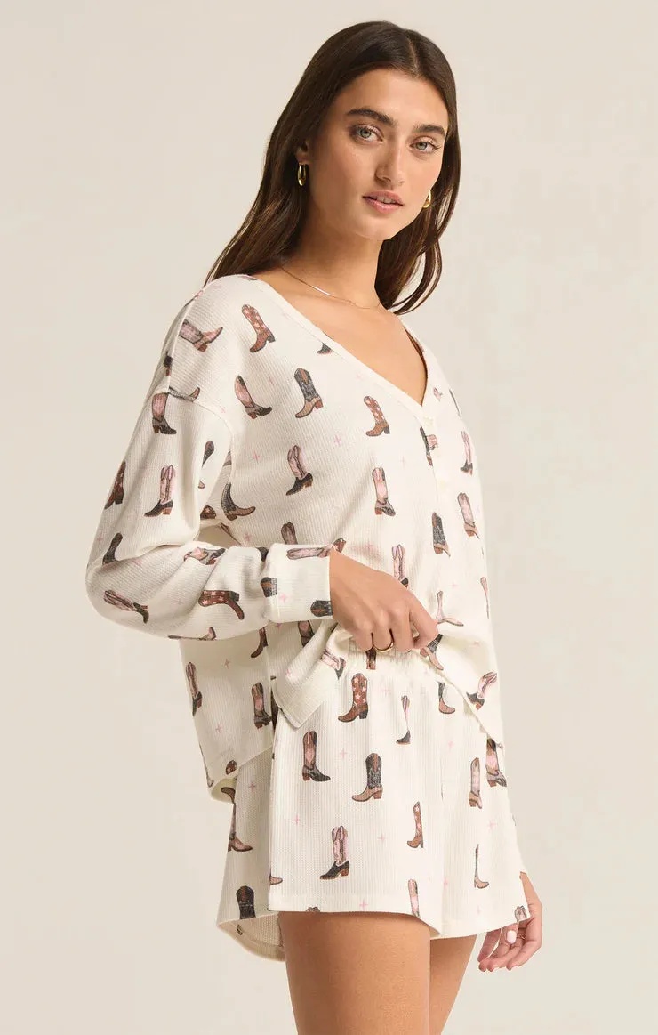 Kick Off Your Boots Long Sleeve Top