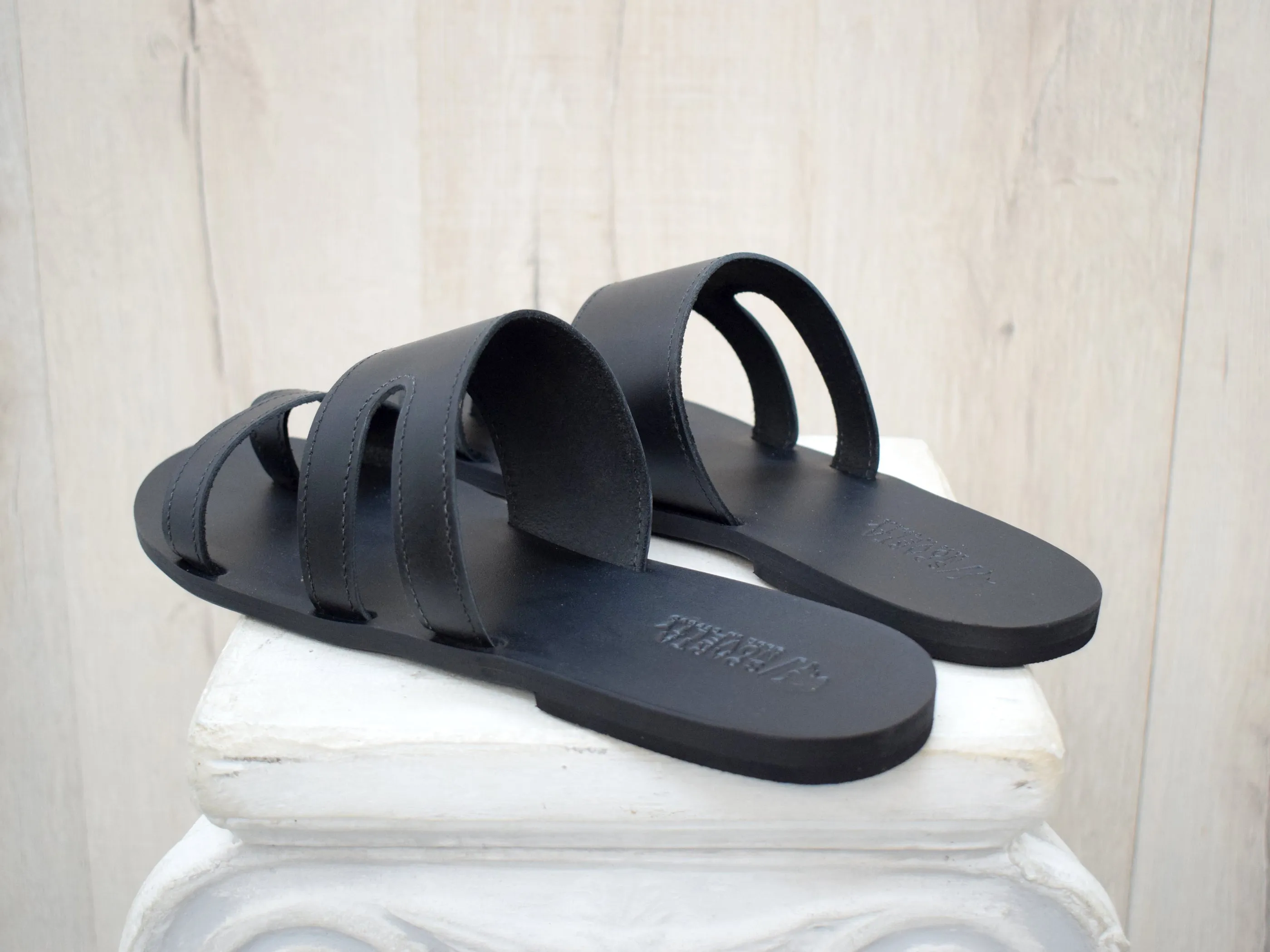 Leather Slides Sandals for Men