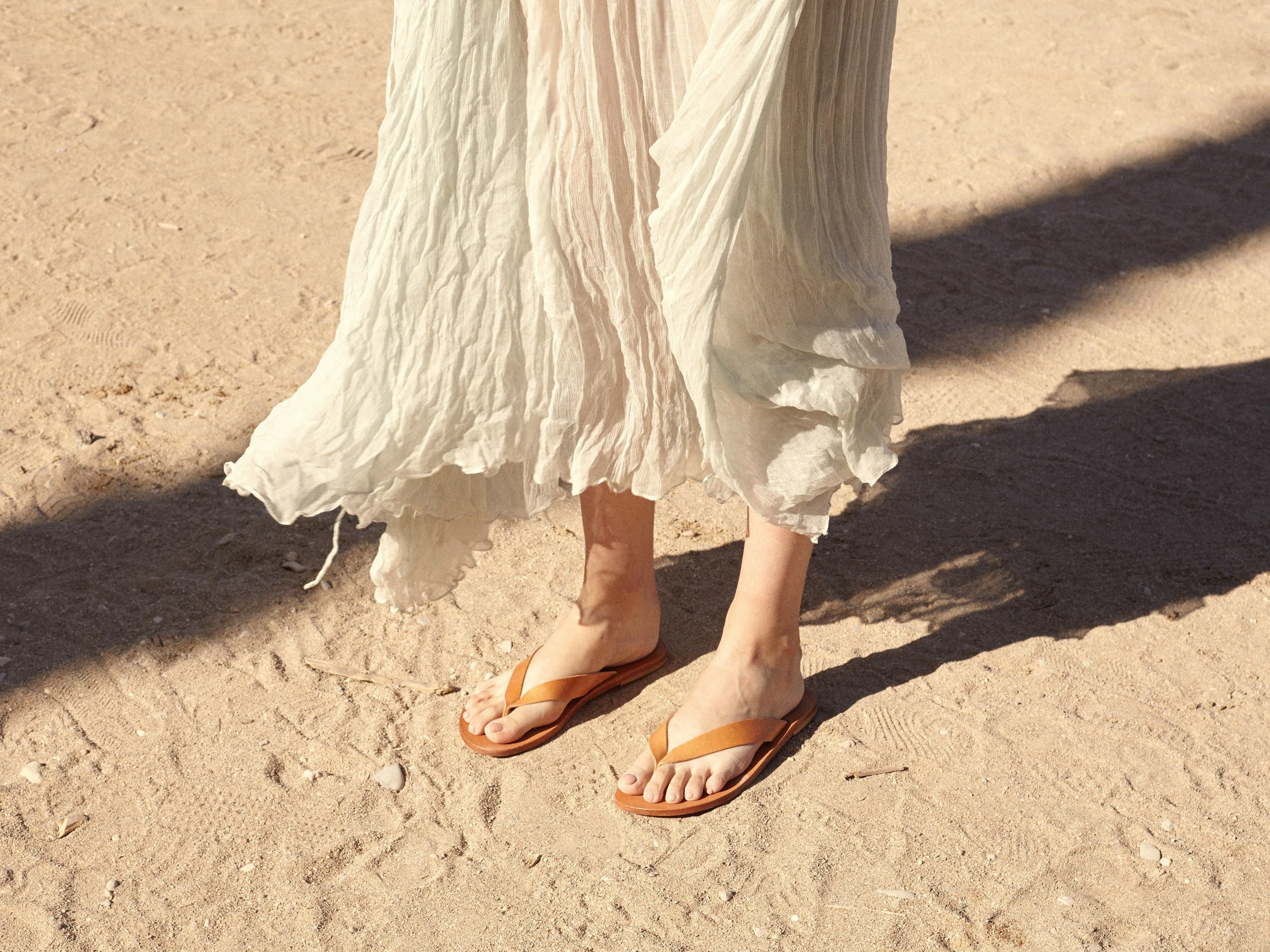 LEX flip flop — natural leather