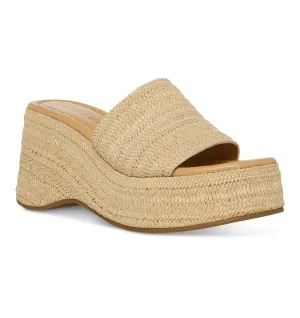 Madden Girl Women's Zahara Platform Wedge Sandals Natural Size 10M