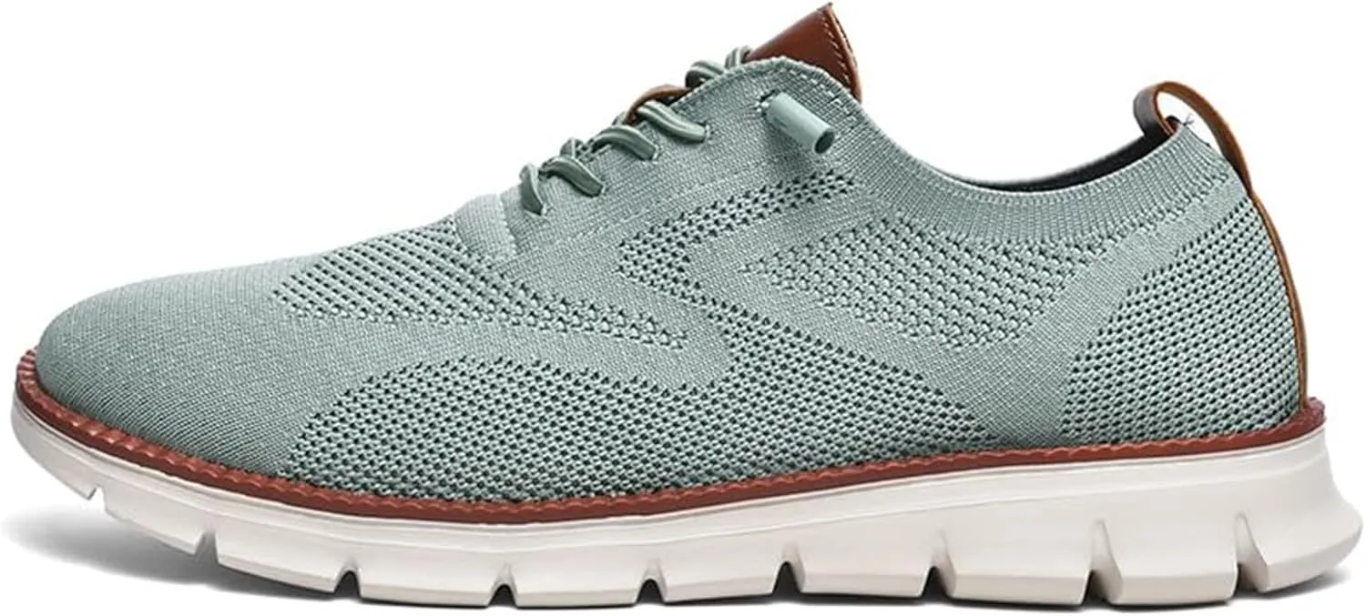 Mens Casual Dress Shoes,Breathable Lightweight Sports Shoes Mesh Shoes,Oxfords Lace Up Business Walking Shoes