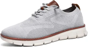 Mens Casual Dress Shoes,Breathable Lightweight Sports Shoes Mesh Shoes,Oxfords Lace Up Business Walking Shoes