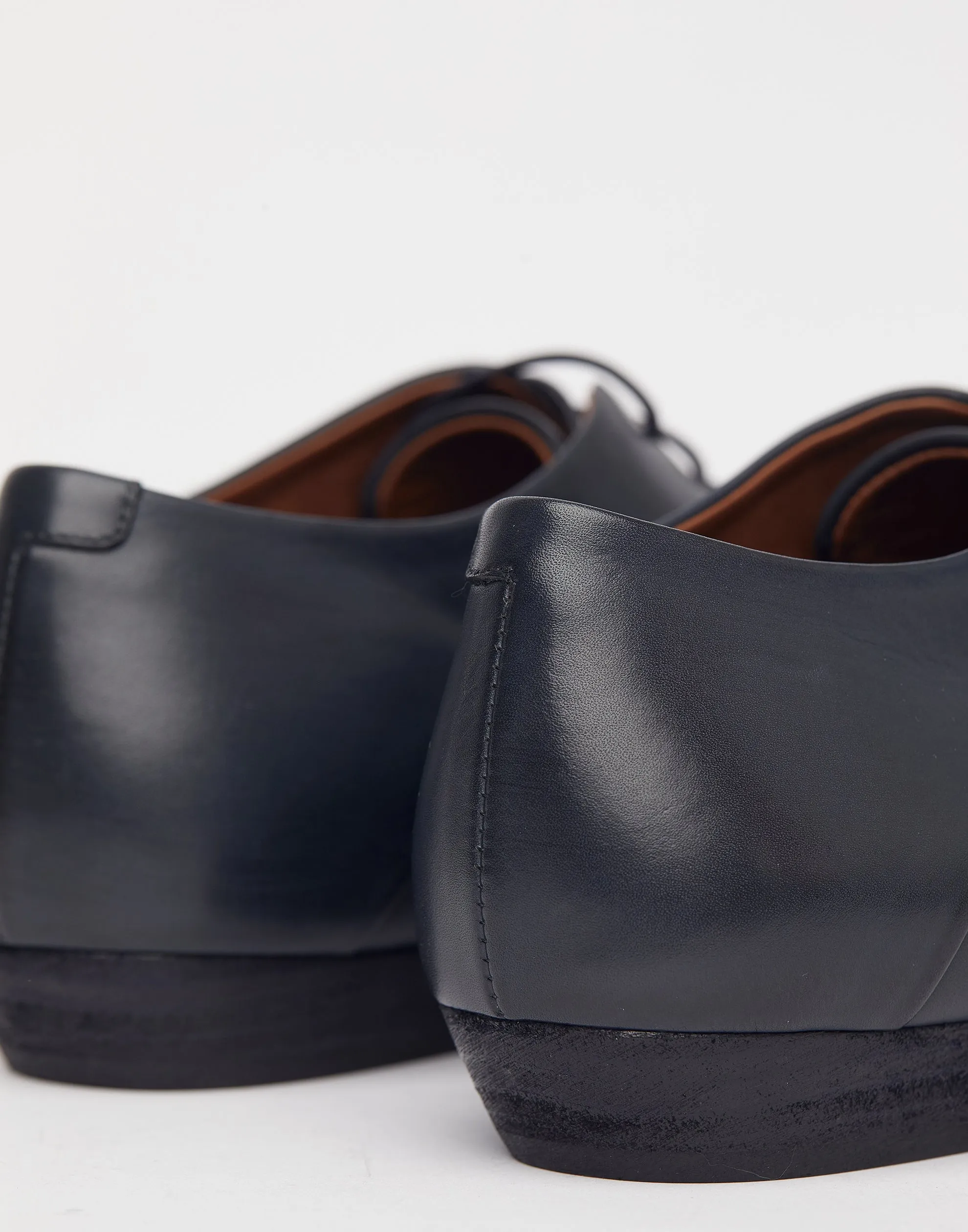 Midnight Leather Miniblocco Derby Shoes