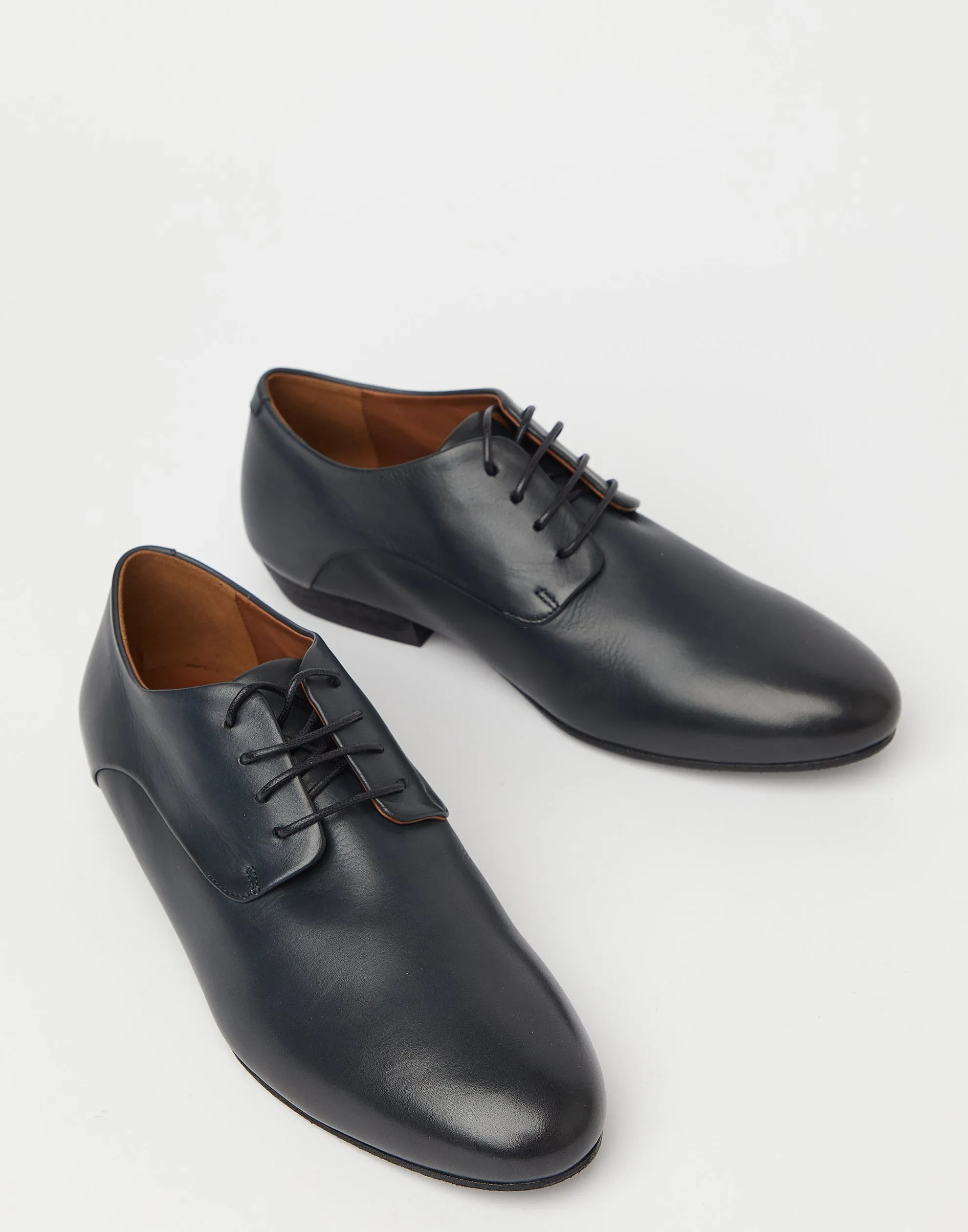 Midnight Leather Miniblocco Derby Shoes