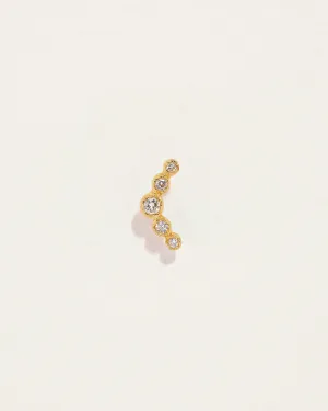 Molten Crescent Stud
