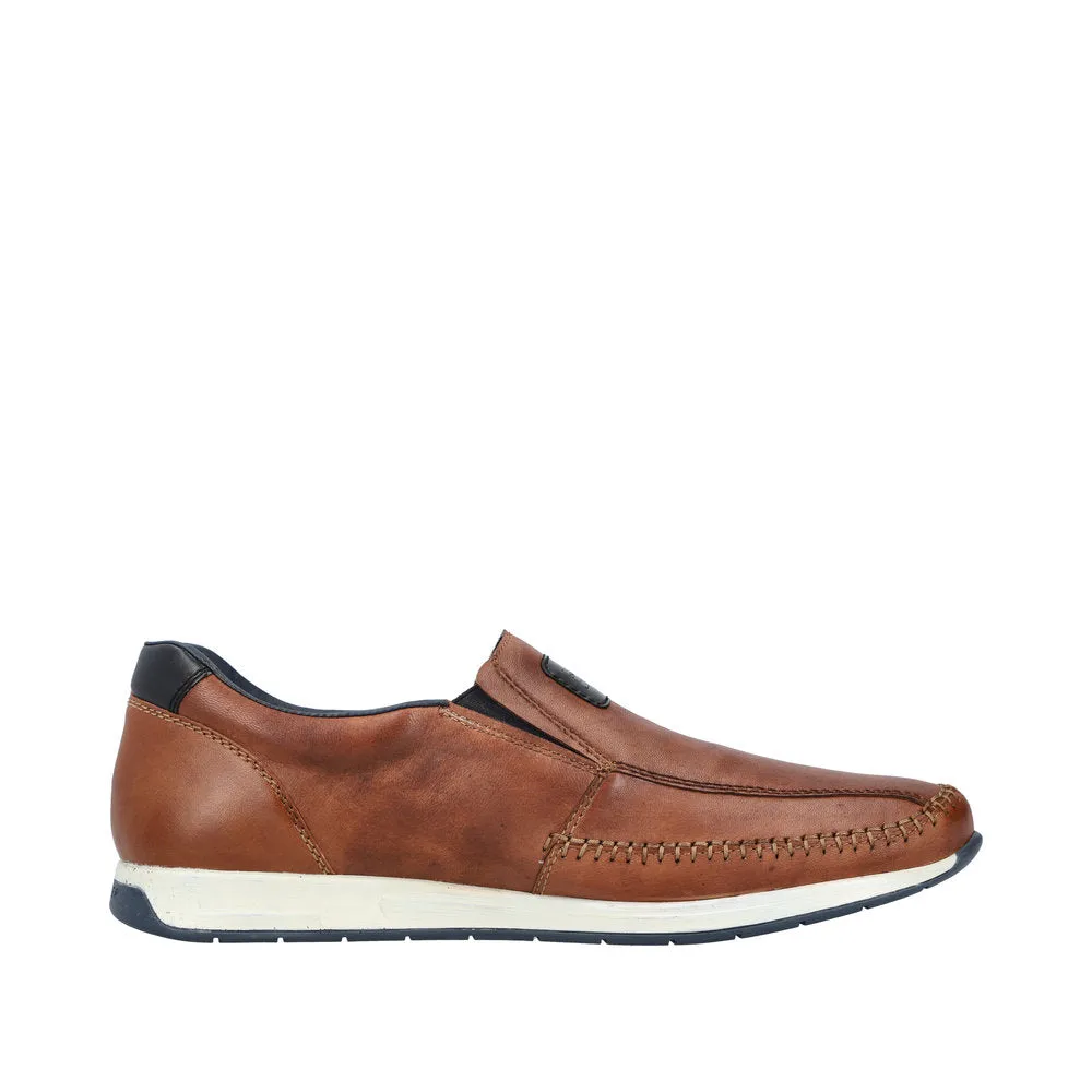 Rieker Mens Leather Slip On Tan 11962-25 sale