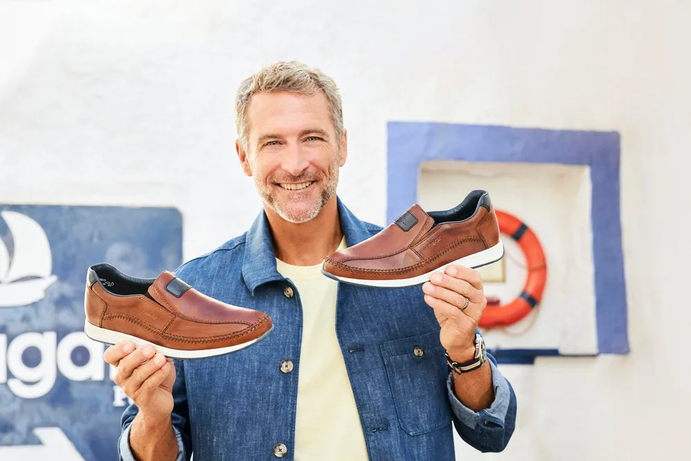Rieker Mens Leather Slip On Tan 11962-25 sale