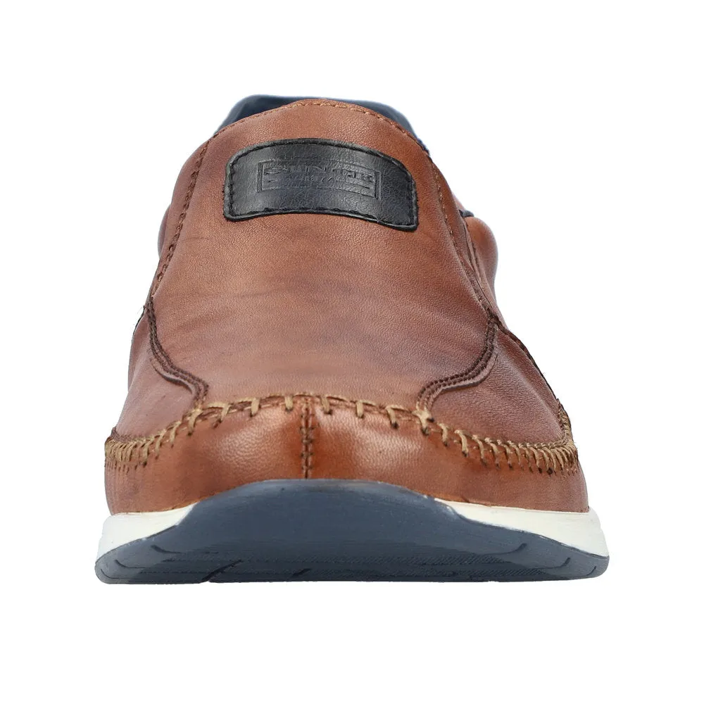Rieker Mens Leather Slip On Tan 11962-25 sale
