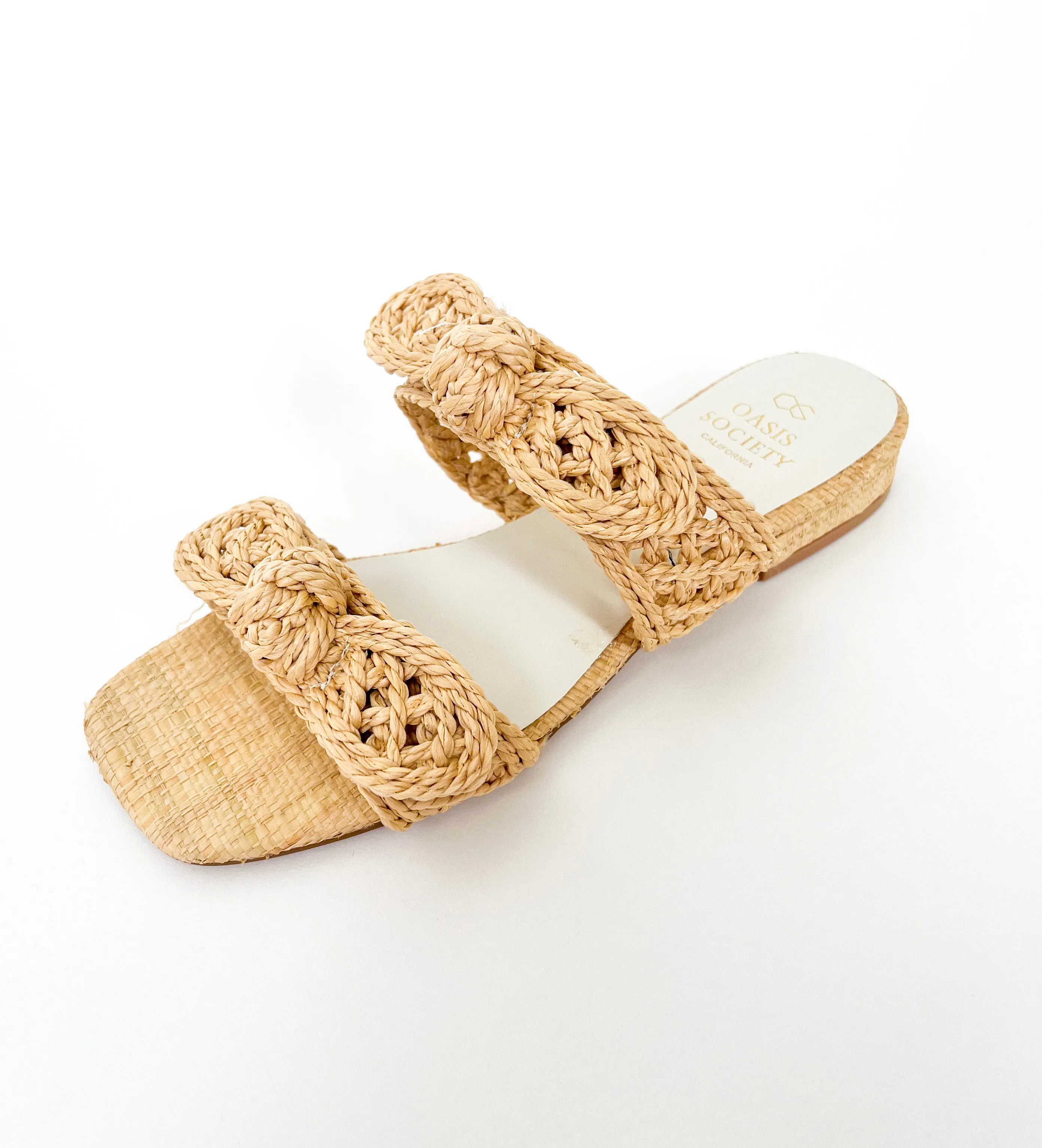 RUBY NATURAL WOVEN BOW SANDAL