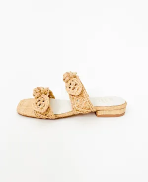 RUBY NATURAL WOVEN BOW SANDAL