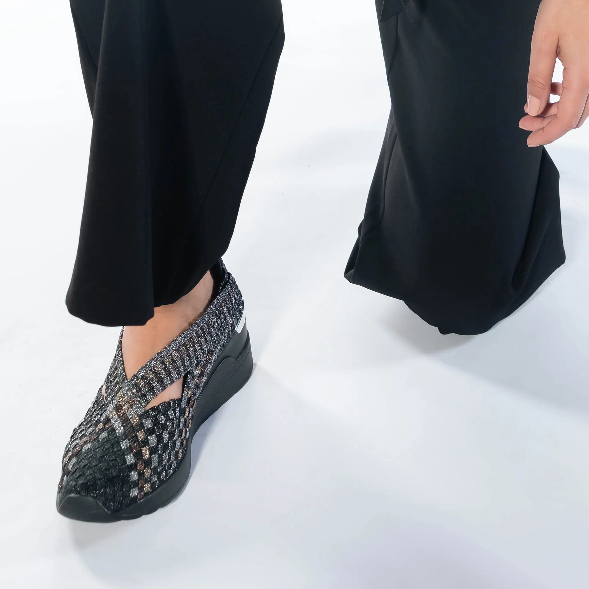 Tolone Metallic Black Bronze & Gold Sneakers